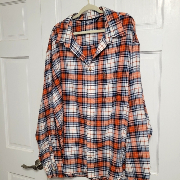 Izod Flannel Long Sleeve Button Up- Men's Big & Tall Size 3XLT - Picture 1 of 5